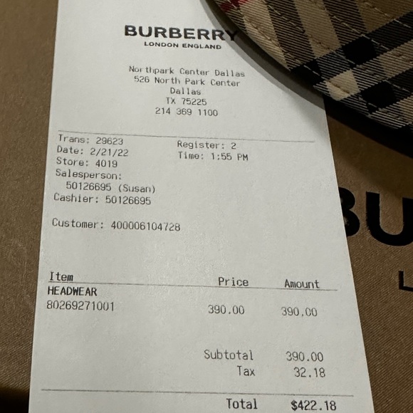 Burberry Hat - Picture 4 of 8